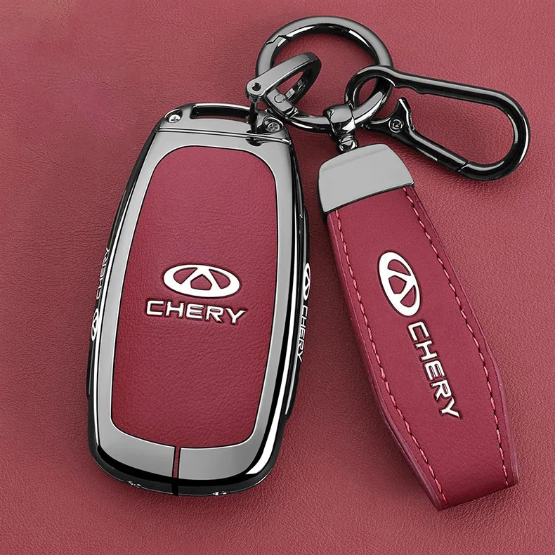 Zinklegierung Autoschlüssel-Hülle für Chery Tiggo 7 Pro 8 9 2025 2026 Schlüsselanhänger Fernbedienung Abdeckung Tasche Gehäuse Ringhalter Zubehör – Detail 2