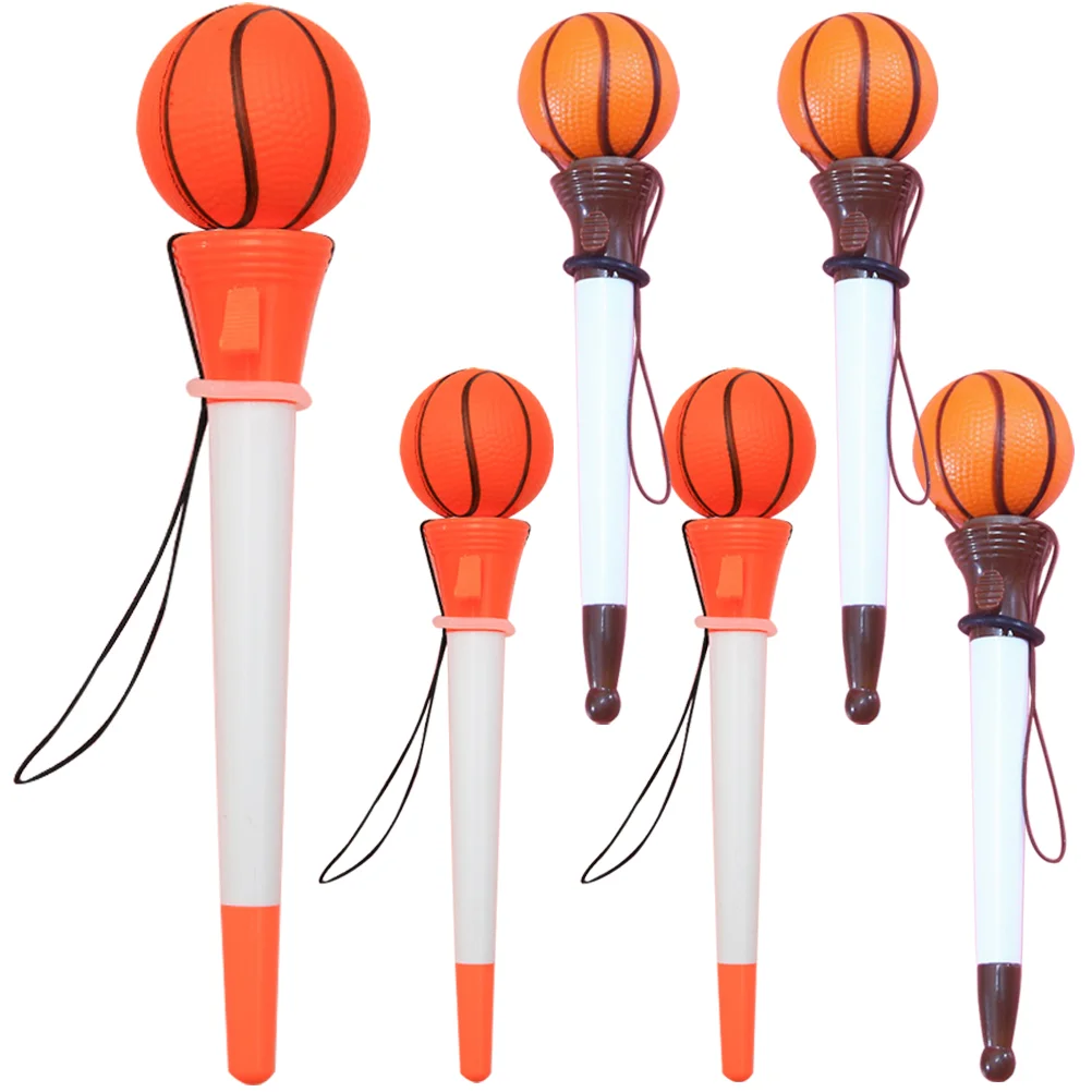 6 Pcs Basketball Ballpoint Pen Pens for Kids Gel Gifts Coworkers Plastic Miss Stationary Supplies Aesthetic