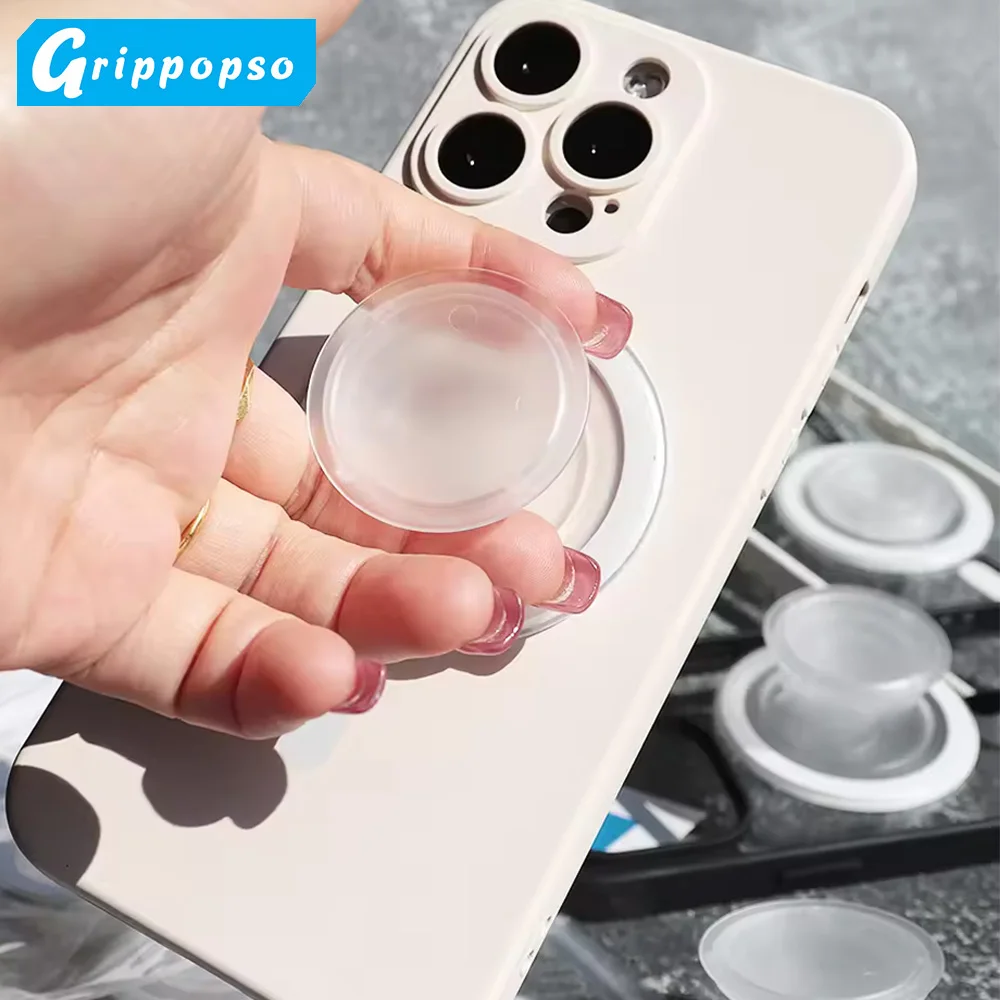 Grippopso 2 uds soporte de agarre de teléfono plegable magnético de lujo soporte magnético 1 Uds soporte Universal de expansión de dedo para teléfono móvil