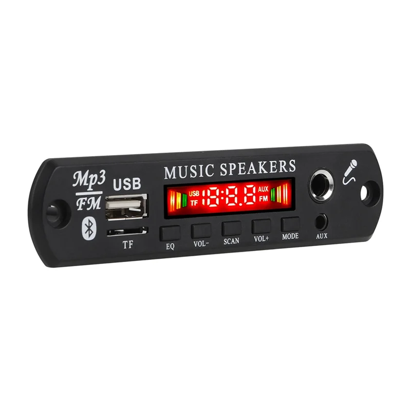 FORW-Draadloze Car Audio 12V MP3 Decoder Board Bluetooth 5.0 USB TF Radio Microfoon MP3 Muziekspeler DIY met Afstandsbediening