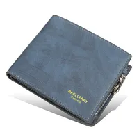 Men's Short PU Leather Wallets Vintage Purse Multi-functional Clutch Card Coin Holder 8Z