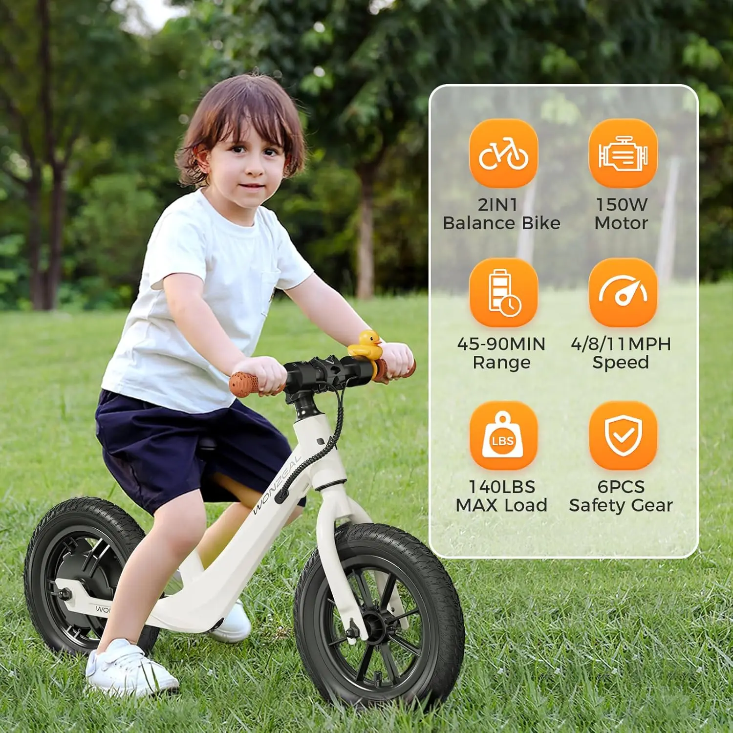 Electric Balance Bike for Kids, Kids Balance Bike for KidsAges 3-5,150W Toddler Balance Bikes with12 inch Pneumatic Tire, Adjust
