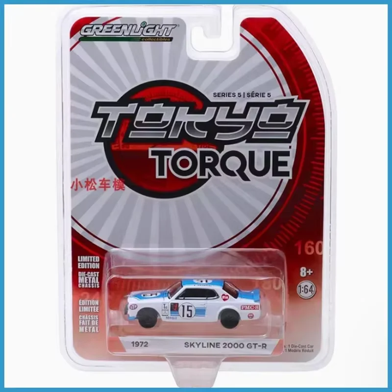 

Модель автомобиля Greenlight Diecast в масштабе 1:64, 1972 Skyline GT-R 2000, из сплава, праздничные подарки, игрушки
