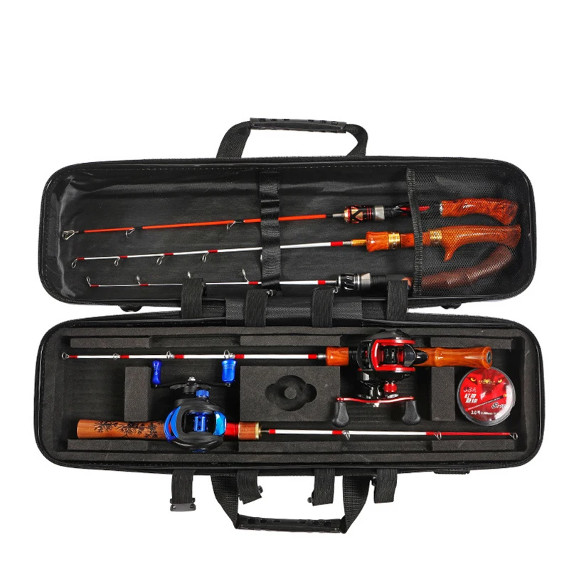 65/80 ซม.ABS ตกปลาน้ําแข็ง Fishing POLE BAG Hard SHELL กันน้ําตกปลา Reel Line Hook Rod Storage Tackle กรณีอุปกรณ์ตกปลา