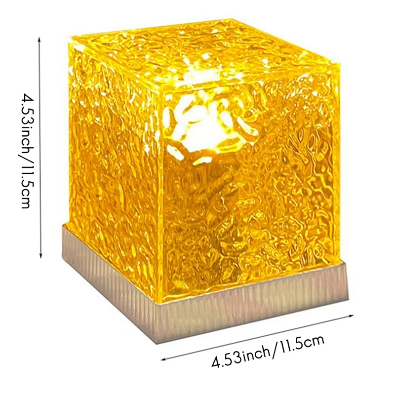 물결 장식 야간 조명, 파도 프로젝션 분위기 책상 조명, 16색 터치 제어, 원격 제어, 내구성 있는 앱