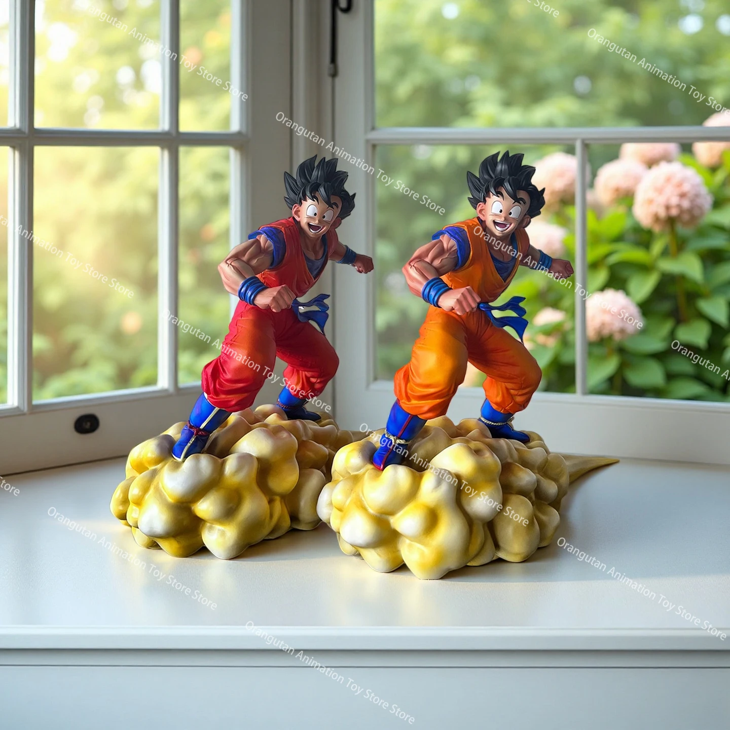 

New Dragon Ball Z 31cm Goku Dream Knight Cloud Super Saiyan Vertical Collection Doll Statue Anime Peripheral Model Ornaments Toy