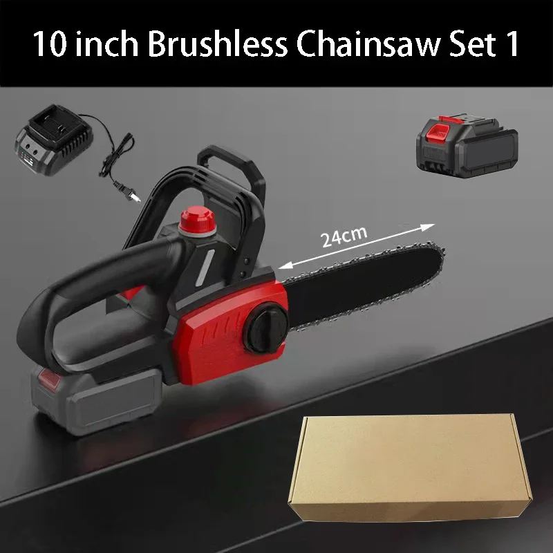 10 Inch Brushless Chainsaw Removable Lithium Battery Wood Cut Saw Cordless Chain Saw For Makita 18 V Battery Chainsaw Power Tool