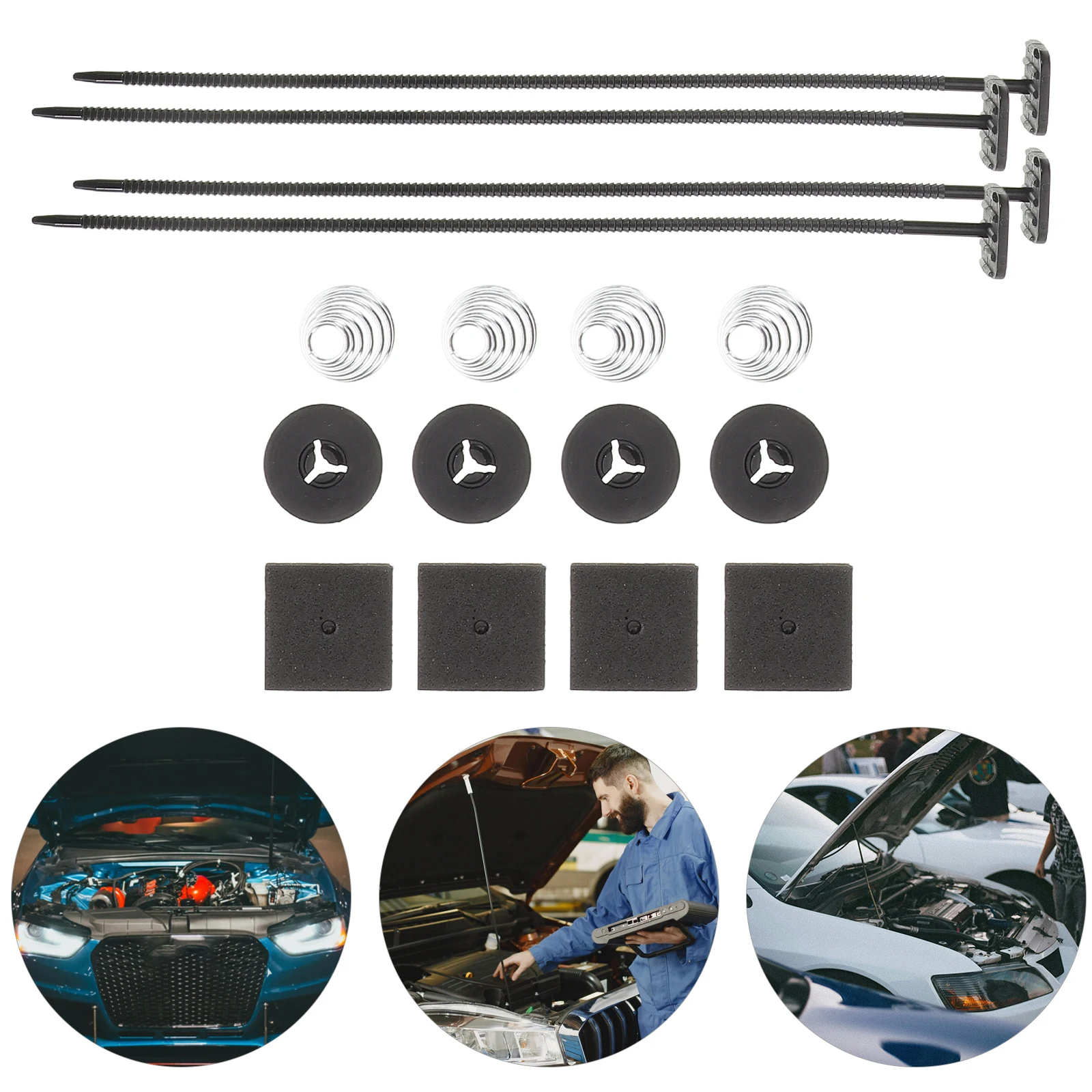

Car Air Conditioning Fan Radiator Accessories Universal Condenser Zip Ties Kit Electric Cooler Installation Bicycle Spring Quick