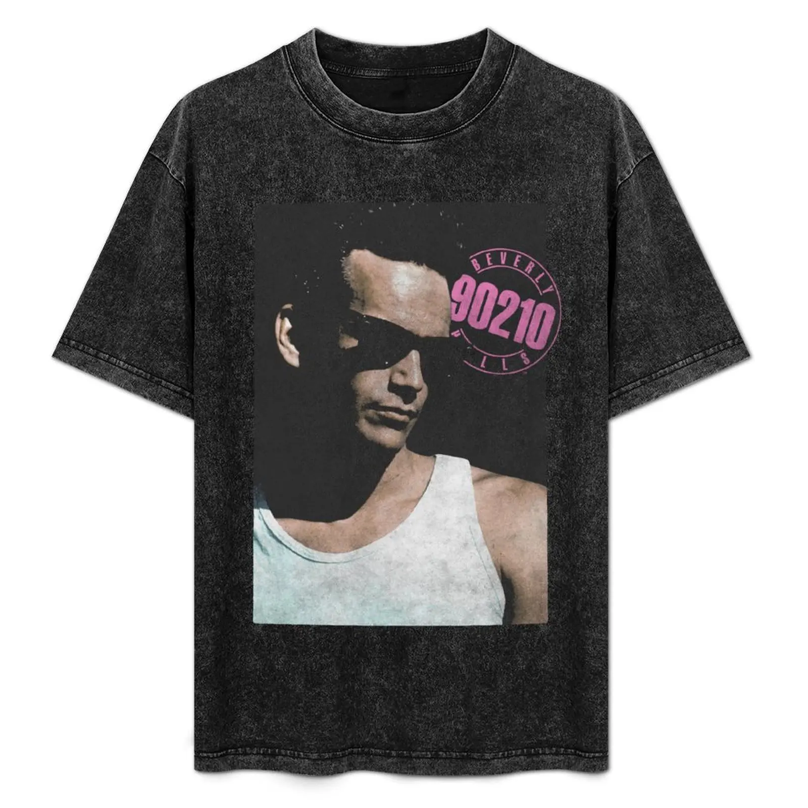 

Beverly Hills, 90210 Dylan McKay Distressed Heartthrob Portrait T-Shirt Urban Style Casual Short Sleeve Top