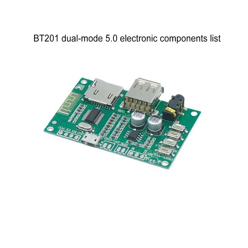 

BT201 Dual Mode 5.0 Bluetooth Lossless Audio Power Amplifier Board Module Tf Card U Disk Ble Spp Serial Port Transparent Trans