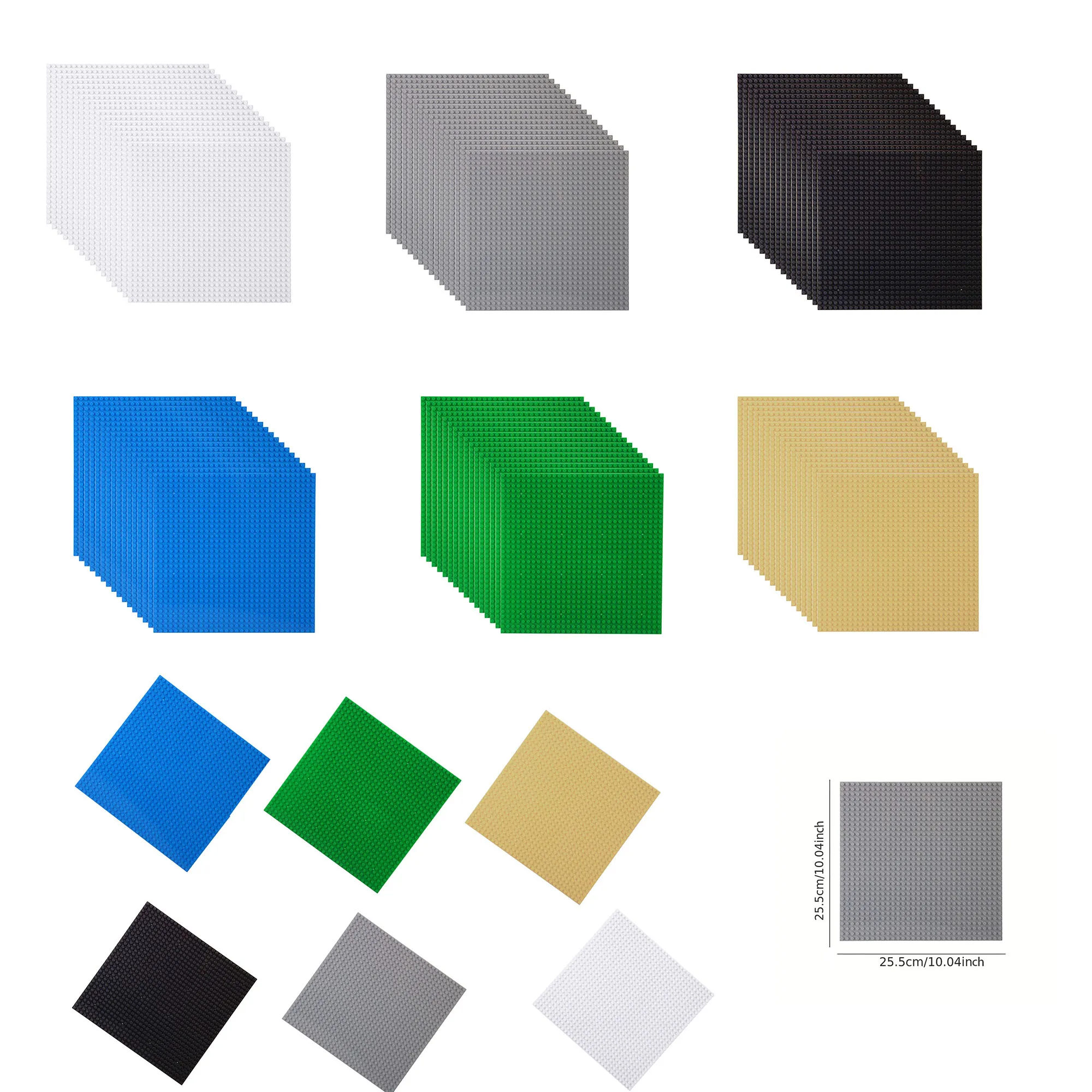 

16pcs32x32 Classic Base Plate Block Boards (Approx. 25.5 cm x 25.5 cm) Block Boards,100% Compatible with All Ma