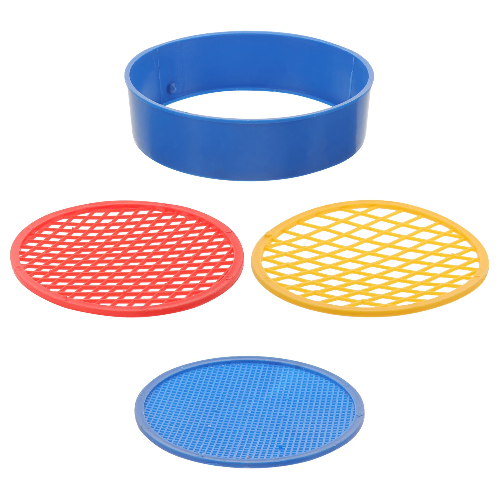 

3 set Soil Sifter Lightweight Mesh Sieve for Garden Gardening Tool Plastic Pan Easy Clean Durable Sifting Mesh for Planting