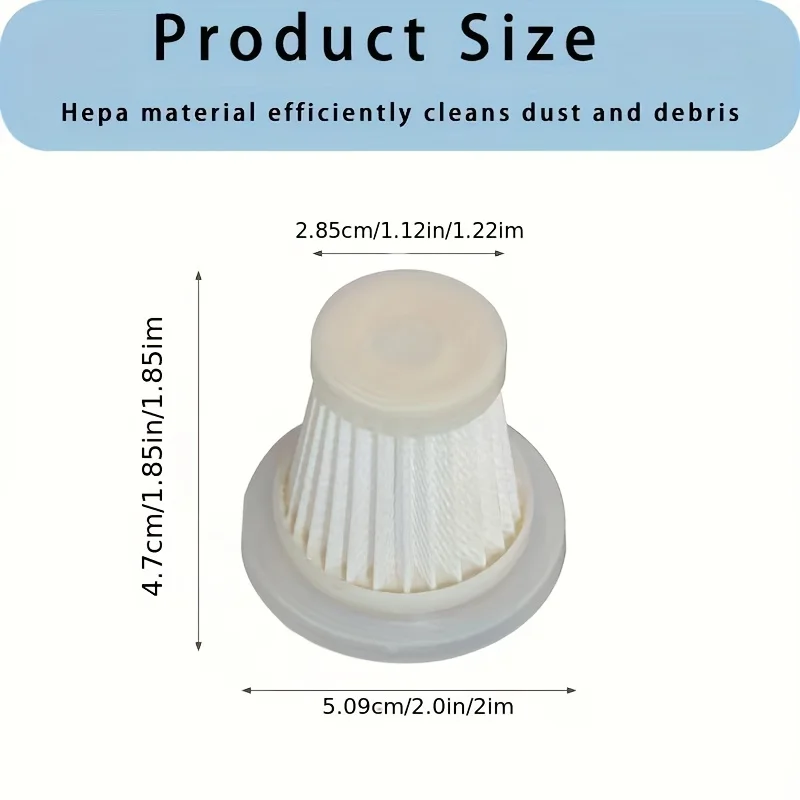 Waterproof HEPA Filter Replacement For Cordless Car Handheld Vacuum Cleaner Portable Cleaning Device Dust Capture Vacuum Filter