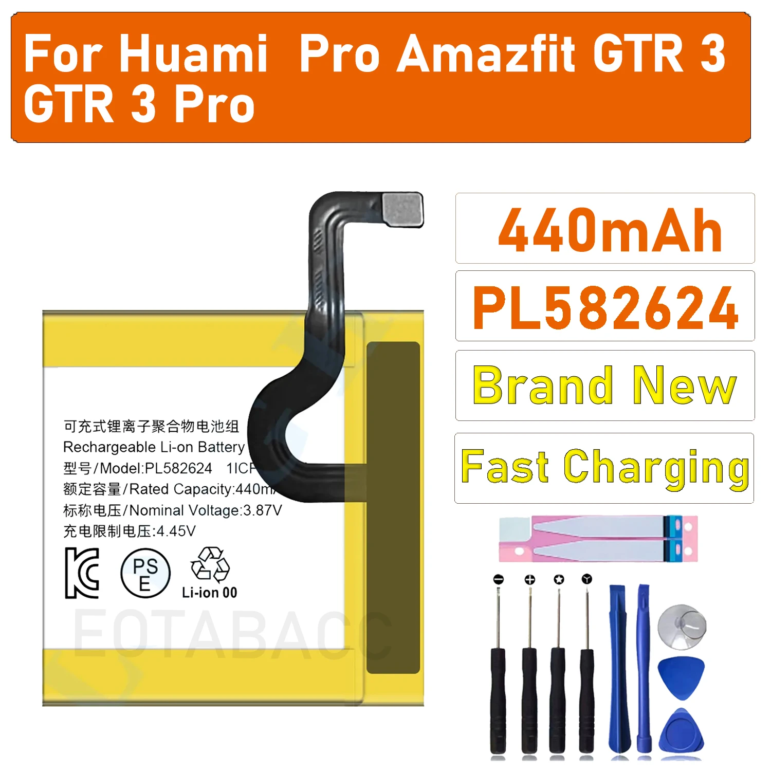 2026 Years new original PL582624 Replacement Battery For Amazfit GTR 3 /GTR 3 Pro  Batteries + Free Tools