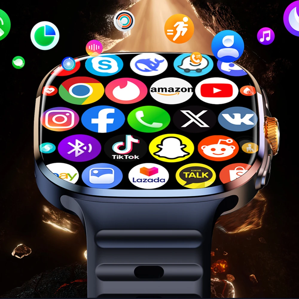 3GB + 32GB RAM 5G / 4G ساعة ذكية 2.4 بوصة AMOLED 1100mah بطارية 200W كاميرا GPS WIFI Google APPS تنزيل Smartwatch Android 10 #6