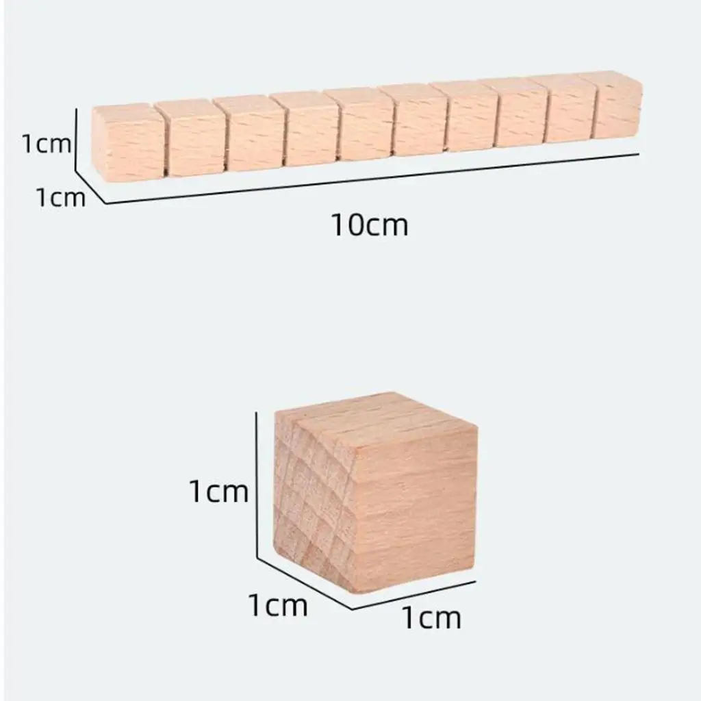 기본 몬테소리 DIY 10 클래스 블록 조작 수학 계산, 수학 게임, 조기 수학 교육 장난감