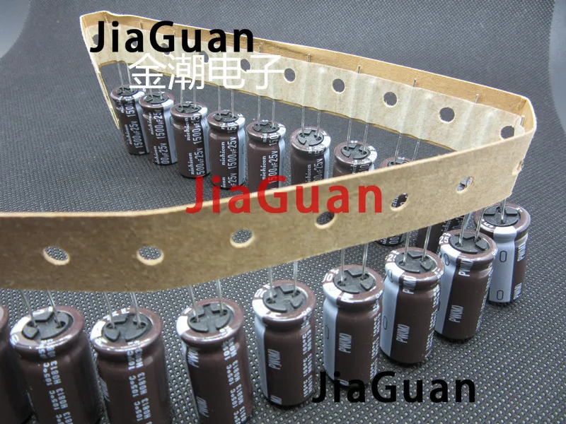 50PCS NEW NICHICON PW 25V1500UF 12.5X25MM electrolytic capacitor 25V 1500UF High frequency long life 1500uF/25V