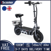 iScooter F3 Electric Scooter 1000W Motor 48V13AH Battery With Seat 10-inch Tire Scooters City Commuter Foldable Travel Scooter