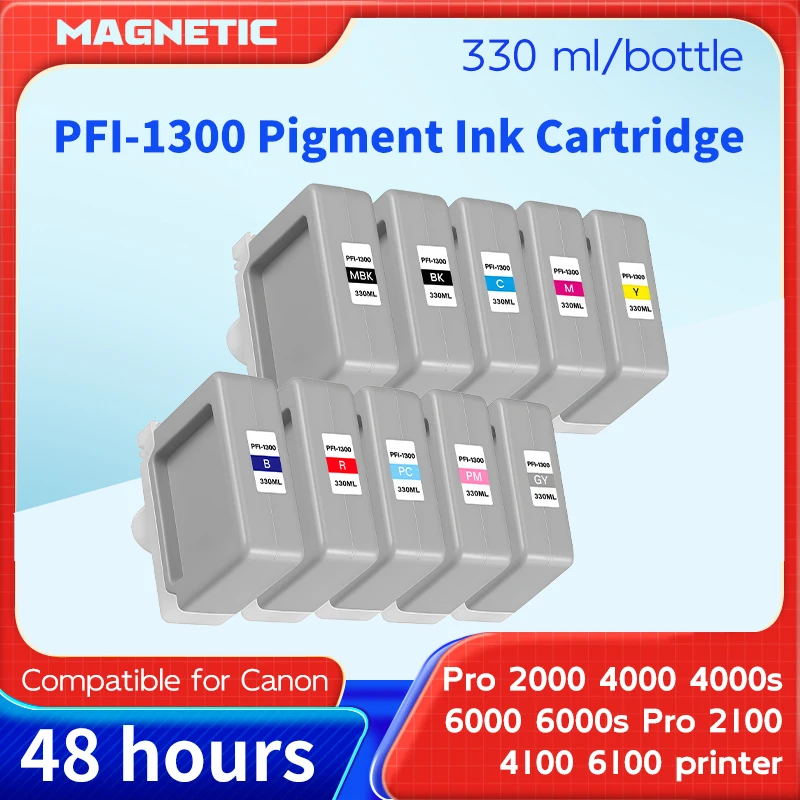 

PFI-1300 PFI1300 330ML Pro Pigment Ink Cartridge Compatible for Canon Printer plotter 4000s 6000s 6100s 2000 4000 6000 6100