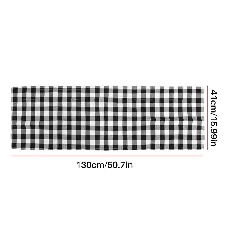 버팔로 격자 무늬 밸런스, 주방 농가 체크, 창문 처리 장식, 흑백