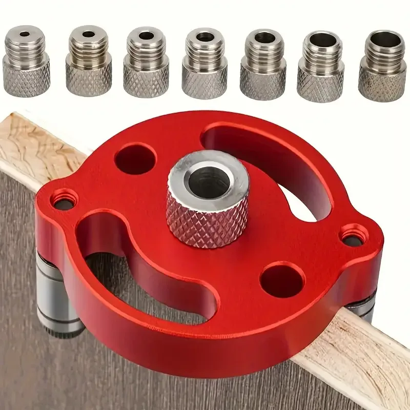 

‌Aluminum Self-Centering Drill Guide - 3-10mm Hole Puncher for Woodworking DIY