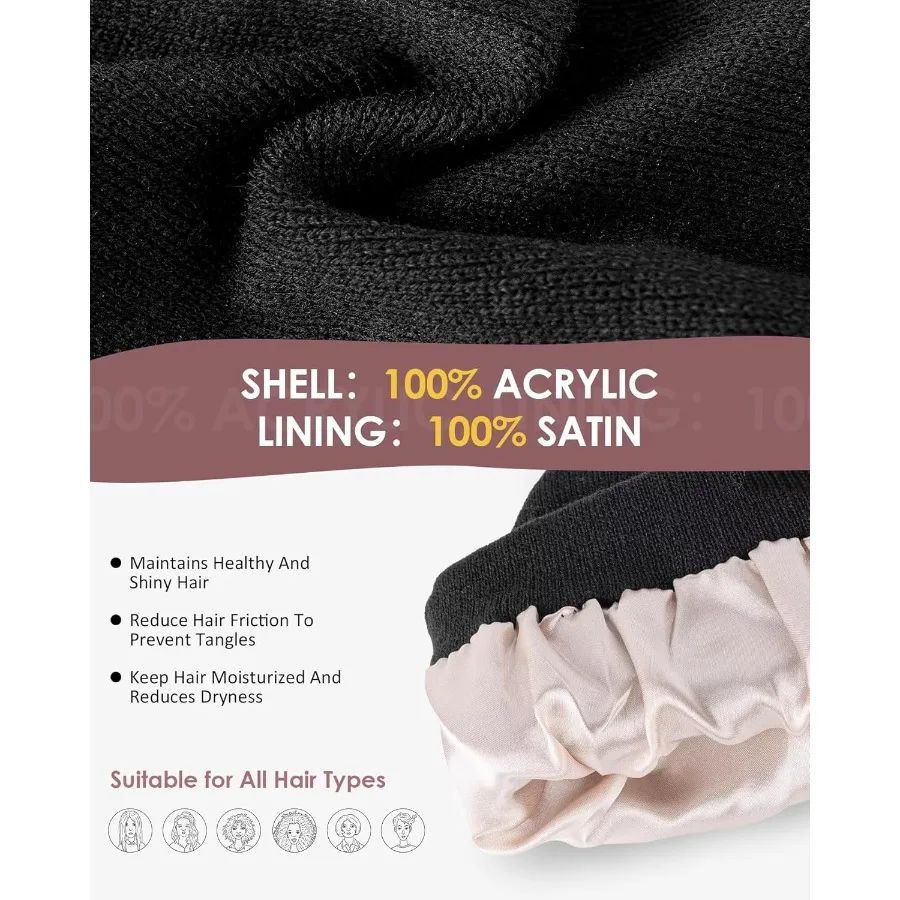 المرأة الساتان اصطف قبعة وشاح قفازات مجموعة الحرير اصطف الشتاء القبعات وشاح متماسكة قفازات لمس للطقس البارد في الهواء الطلق Activ