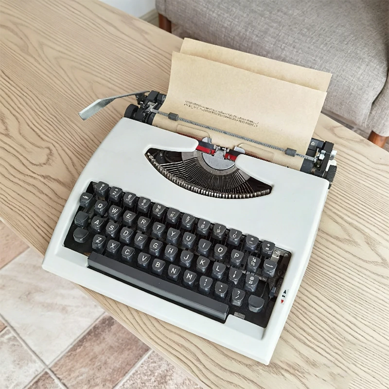 6BVQHero Typewriter Mechanical English Keyboard, Vintage Collectible, Artistic Gift, Vintage Mechanical Typewriter