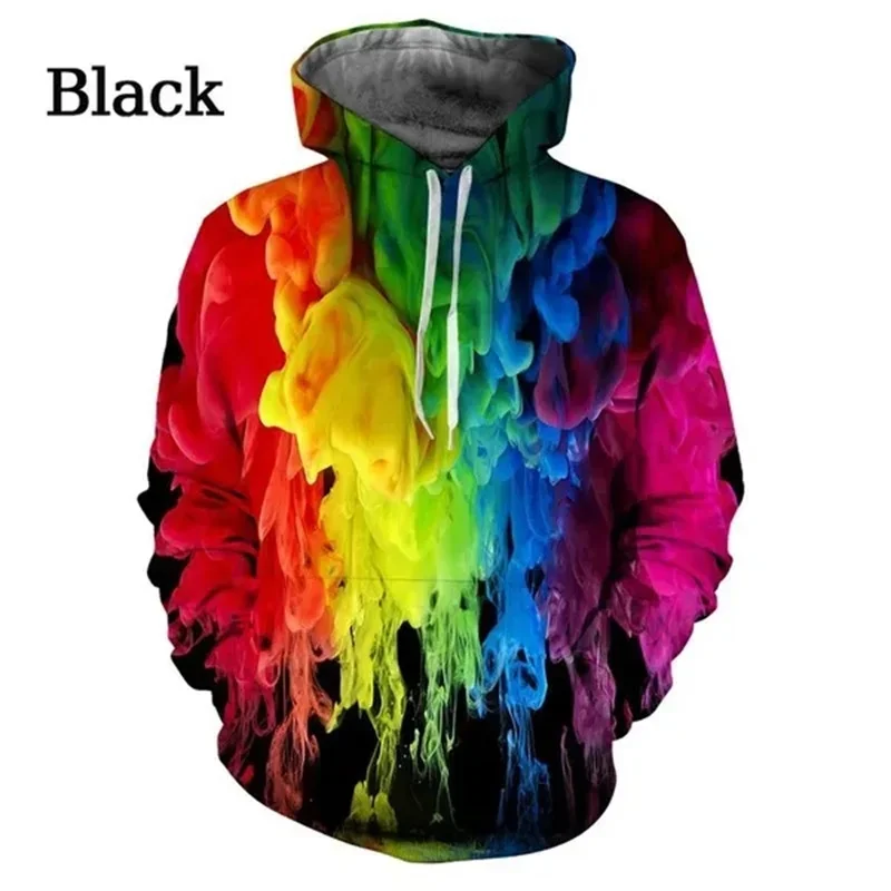 3D Printed Colorful Art Abstract Graphic Sweatshirts For Men Women Long Sleeve Pullover Funny Hoodie Top Loose Plus Size Hoodies