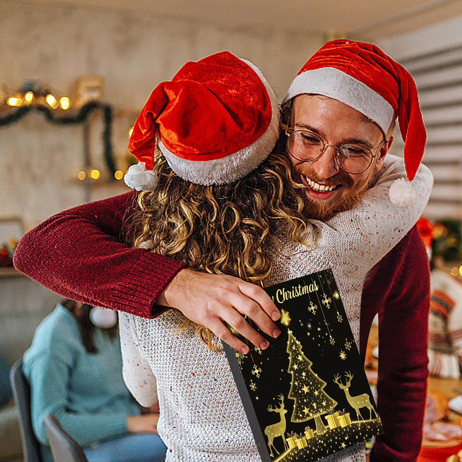 Tablica odliczająca dni do Świąt Bożego Narodzenia DIY Akcesoria do bransoletek dla dzieci Kalendarz z 24 przegródkami Świąteczne zegary emerytalne dla kobiet