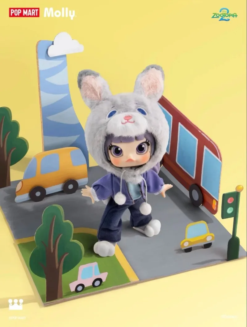 POPMART 2025 الأصلي حقيقية مولي Zootopia 2 سلسلة 1/12 عمل الشكل صندوق أعمى لطيف مفاجأة زخرفة عيد الميلاد الديكور هدية #2