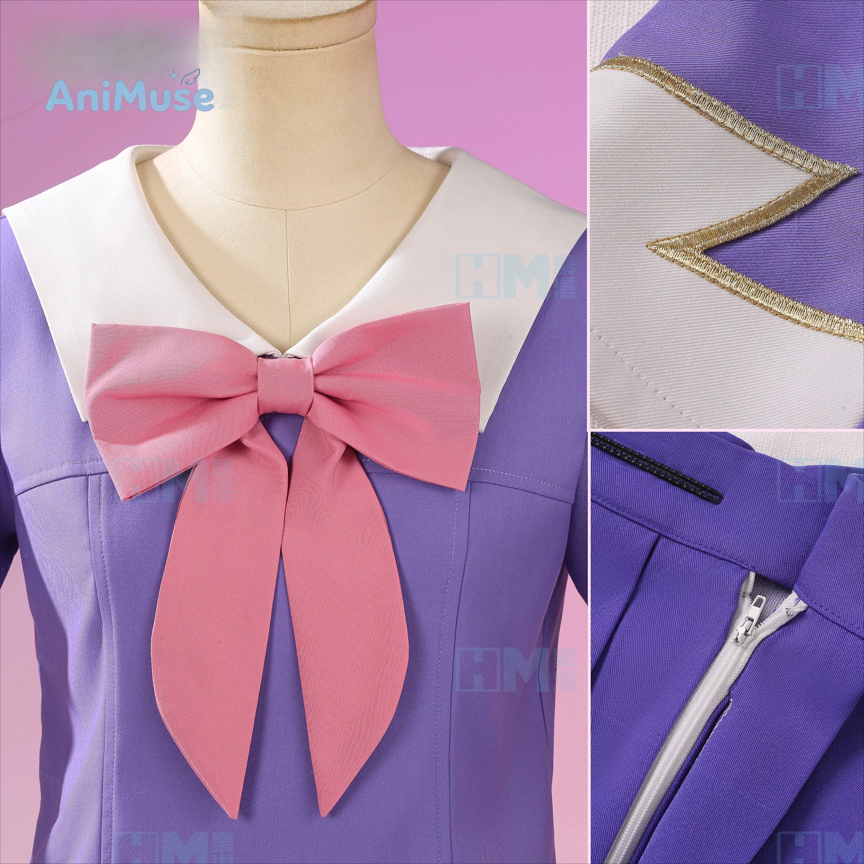 Future Diary‌ Gasai Yuno Cosplay Costume Casual Outfit Full Set Embroidery Anime Character Women Outfit Halloween AniMuse view 6