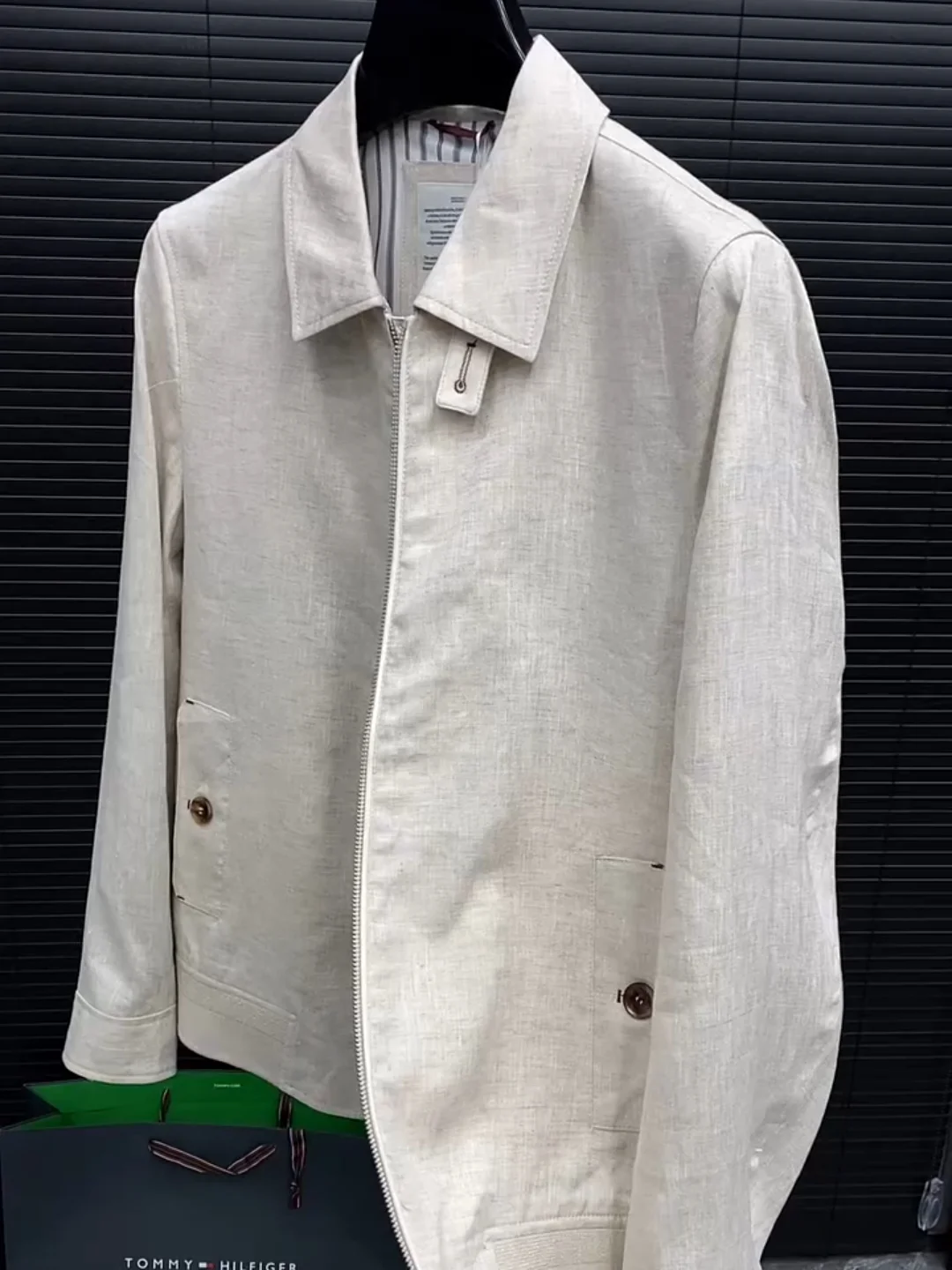 

Elegant Classic Collar Jacket Men's New Fashion Spring Autumn Lightweight Luxury Style Versatile Stylish Standard Fit Coat