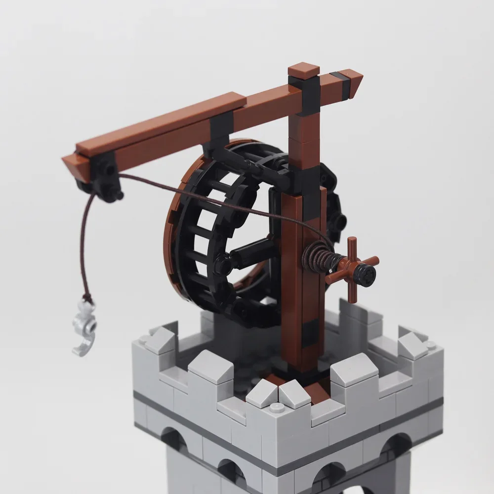 Mittelalter Architektur MOC Bausteine Wandbehang Turm Hängende Plattform Modell Ziegel Spielzeug Kompatibel mit LEGO