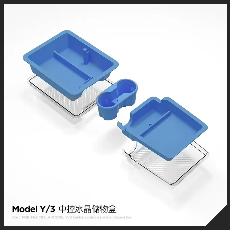 Silicone Central Control Storage Box Armrest Box for Tesla Model Y Model 3 Car Accessories