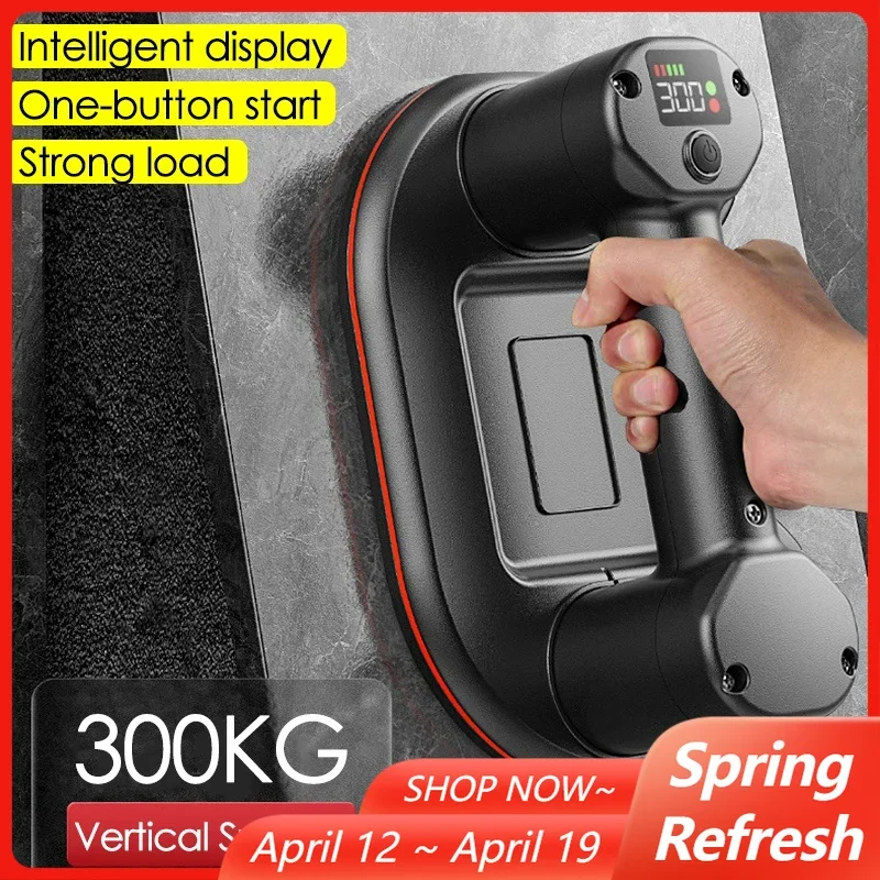intelligent-display-industrial-grade-electric-vacuum-suction-cup-300kg-load-granite-tile-glass-vacuum-lifter-4000mah-battery