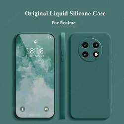 For Realme 12X 5G Case Cover Realme 12X Funda Coque Soft Original Liquid Silicone Protective Phone Case Realme 12X