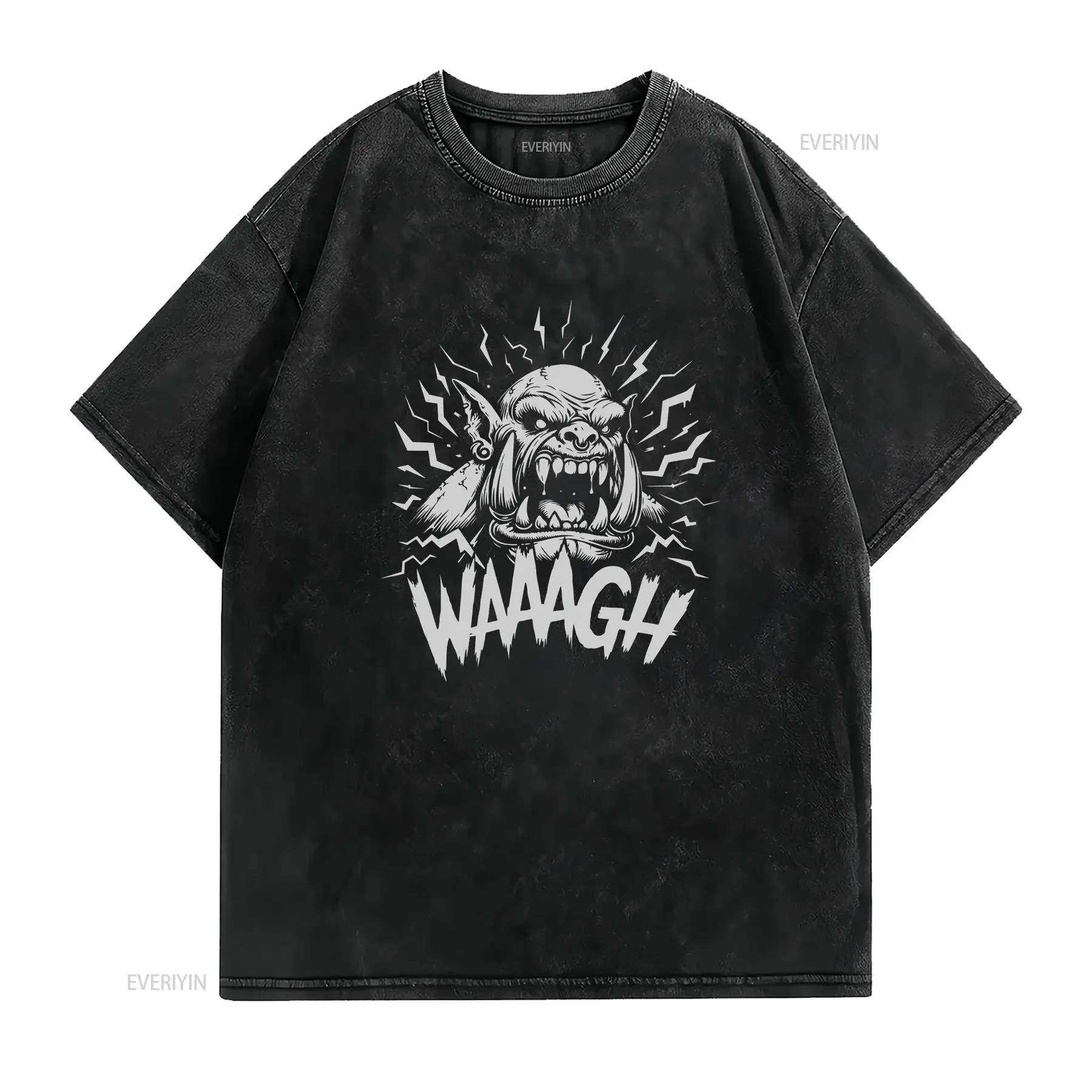 Wargaming Ork Waaagh T Shirt vintage Washed Stylish designer clothes Soft graphic Versatile Stretched Top For Everyday Wear