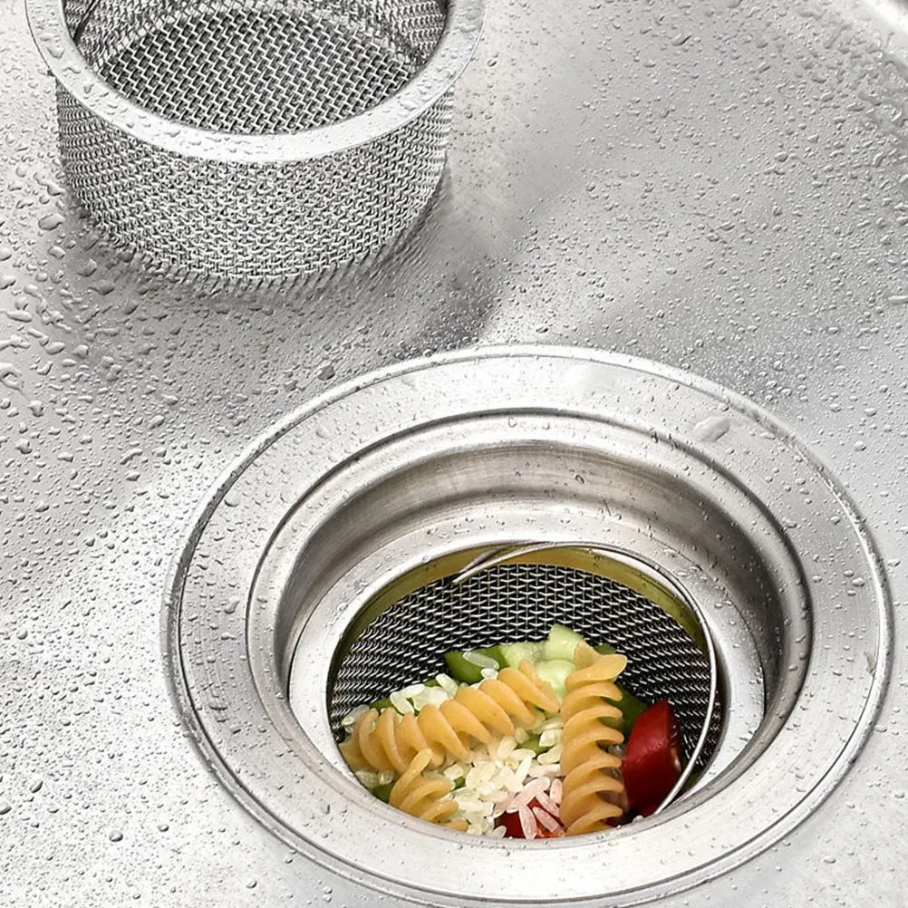 

4pcs Stainless Steel Filter Sink Strainer Professional Drain Garbage Strainer Kitchen Bathroom Reliable Performance