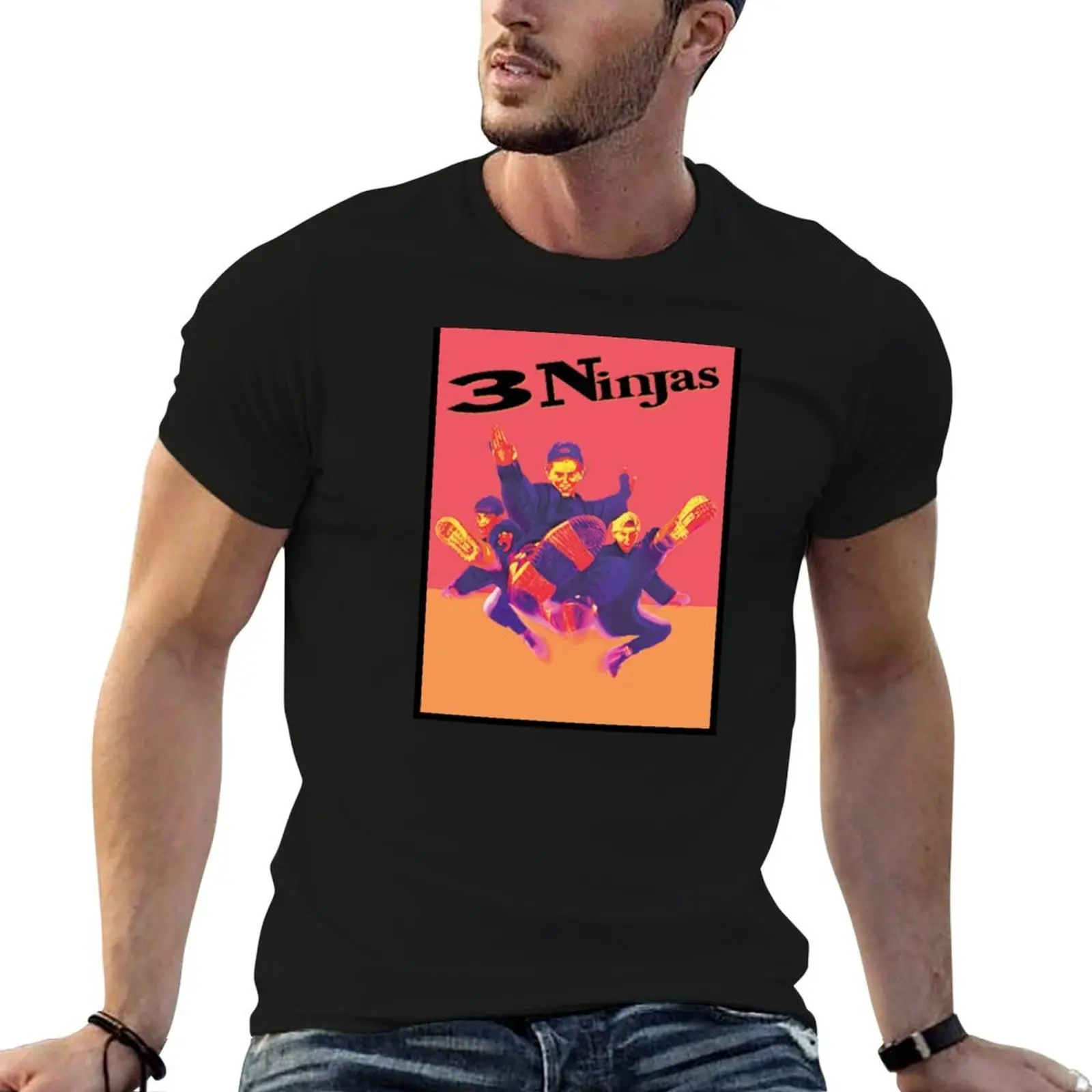 

3 Ninjas-Poster T-Shirt man t shirt cotton high quality printed t shirts for man T-Shirt