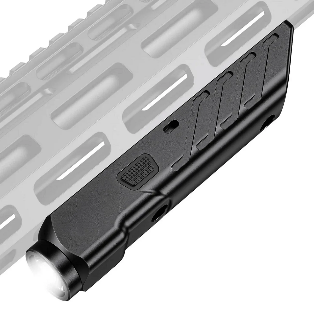 Richfire Taktische Gewehr-Taschenlampe, 1700 Lumen, für Gewehre mit Stroboskop-Modus, passend für M-Schiene und Picatinny-Schiene, magnetisch, wiederaufladbar – Detail 1
