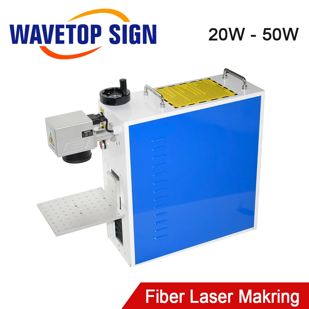 

WaveTopSign 20-60W Portable Fiber Laser Marking Machine Raycus Fiber Laser Source and JCZ V4 Control Card SG7110 Gavo Head Set