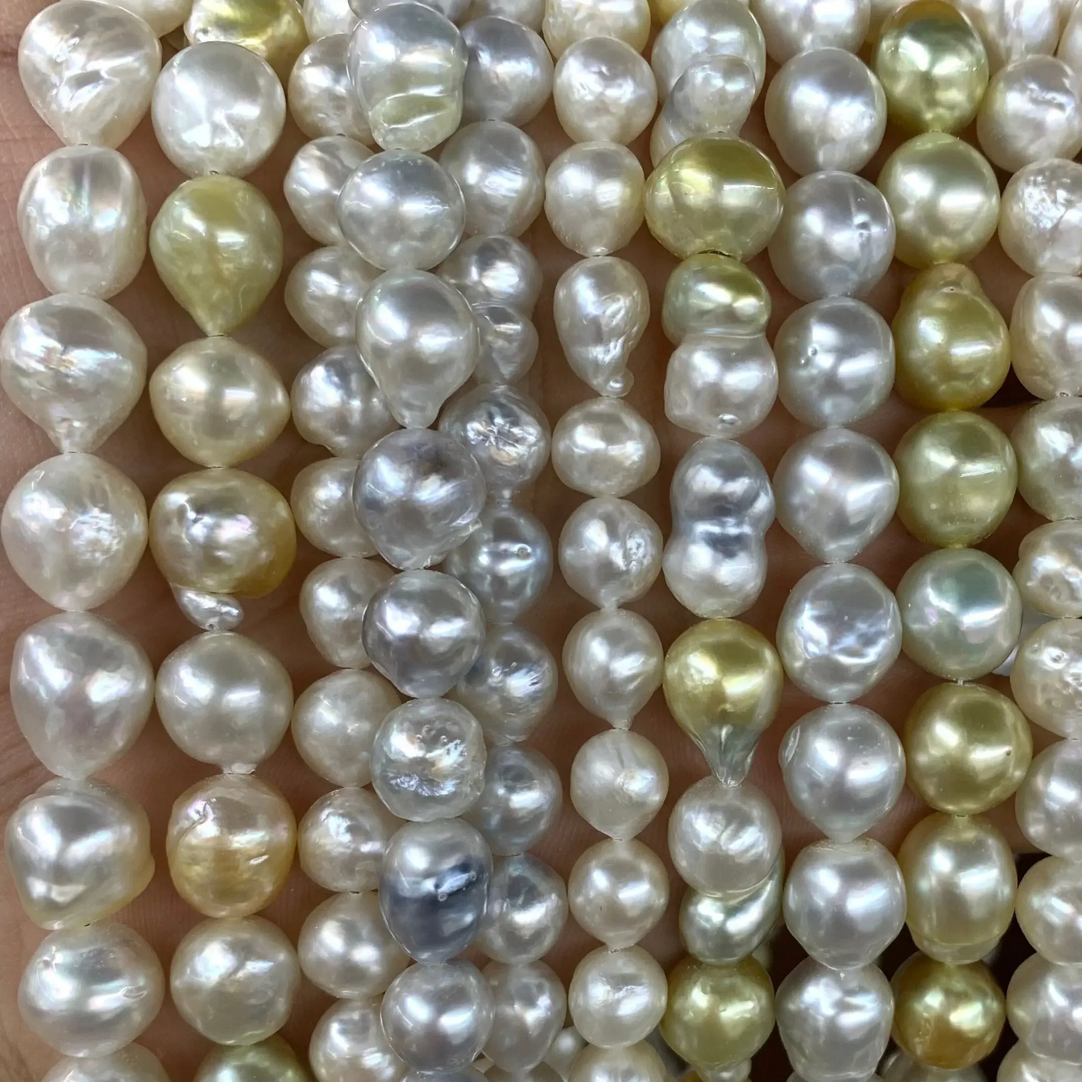 DSHIJOJ 8-10mm Satlwater Pearl Strand Women Necklace For DIY Jewelry Making Baroque Irregular Wholesale