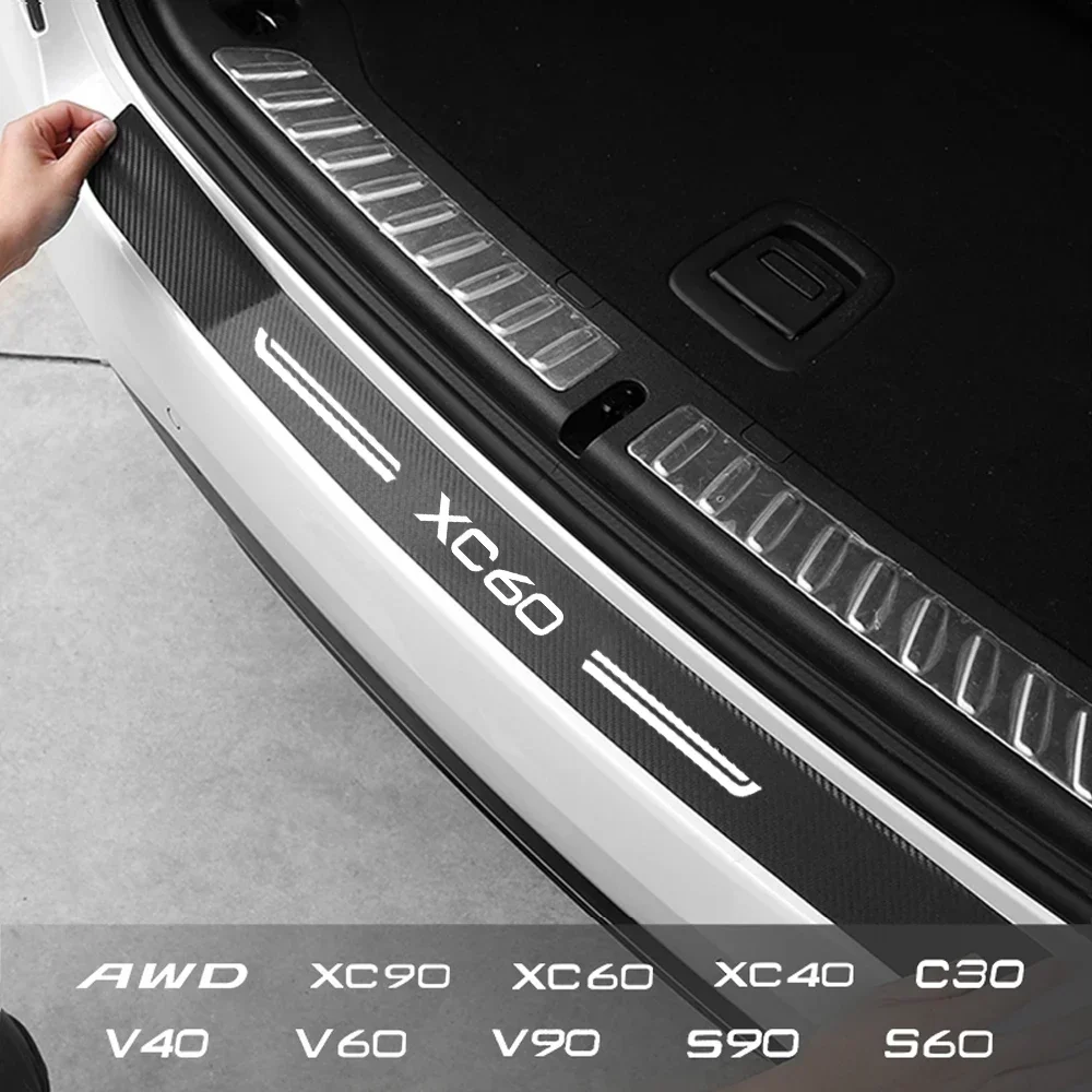

1 шт. наклейка на задний бампер автомобиля, защитная лента для Volvo AWD XC60 XC90 S60 V40 V50 V70 T6 S80 V60 S40 S60 C30 C70, аксессуары