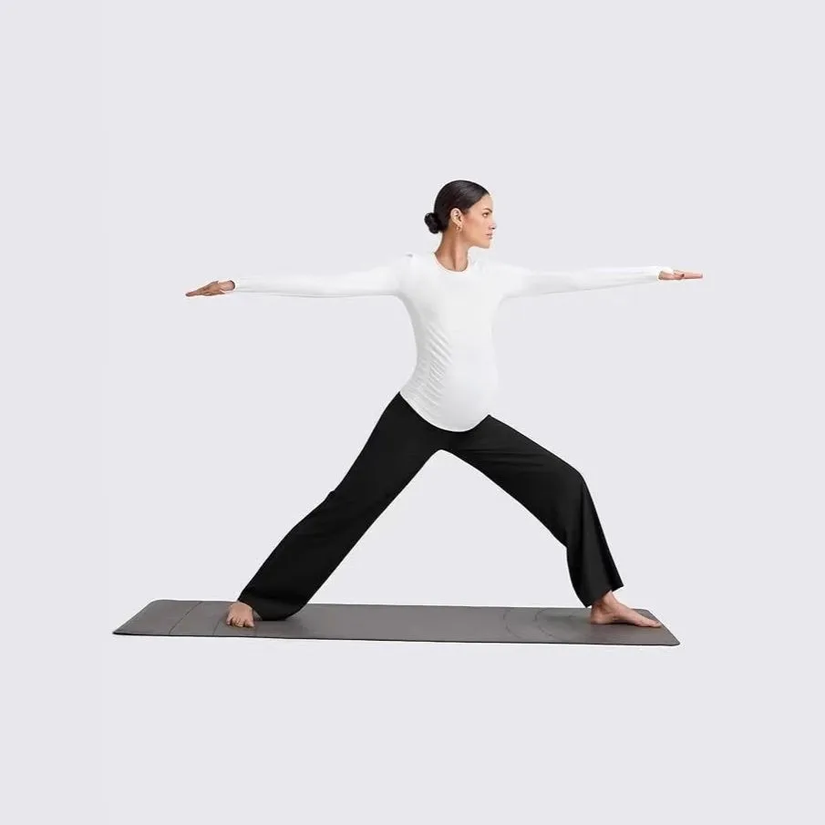 New Knitted Wide Leg Maternity Pants Straight Cut Tummy Covering Bottoming Trousers Comfortable Casual Long Pants