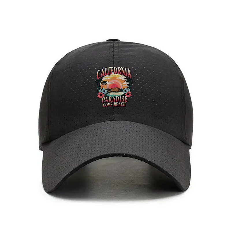 California Paradise Cove Quick Dry Baseball Cap Unisex Outdoor Sun Hat for Men Women Teens