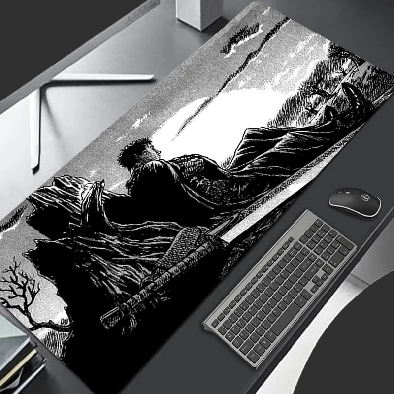 Mousepad Pattern Game Pad Rubber Black Mouse Pad PC Accessories Desk Mat Non Slip Office Table Mat B-berserk Gamer Keyboard Pad