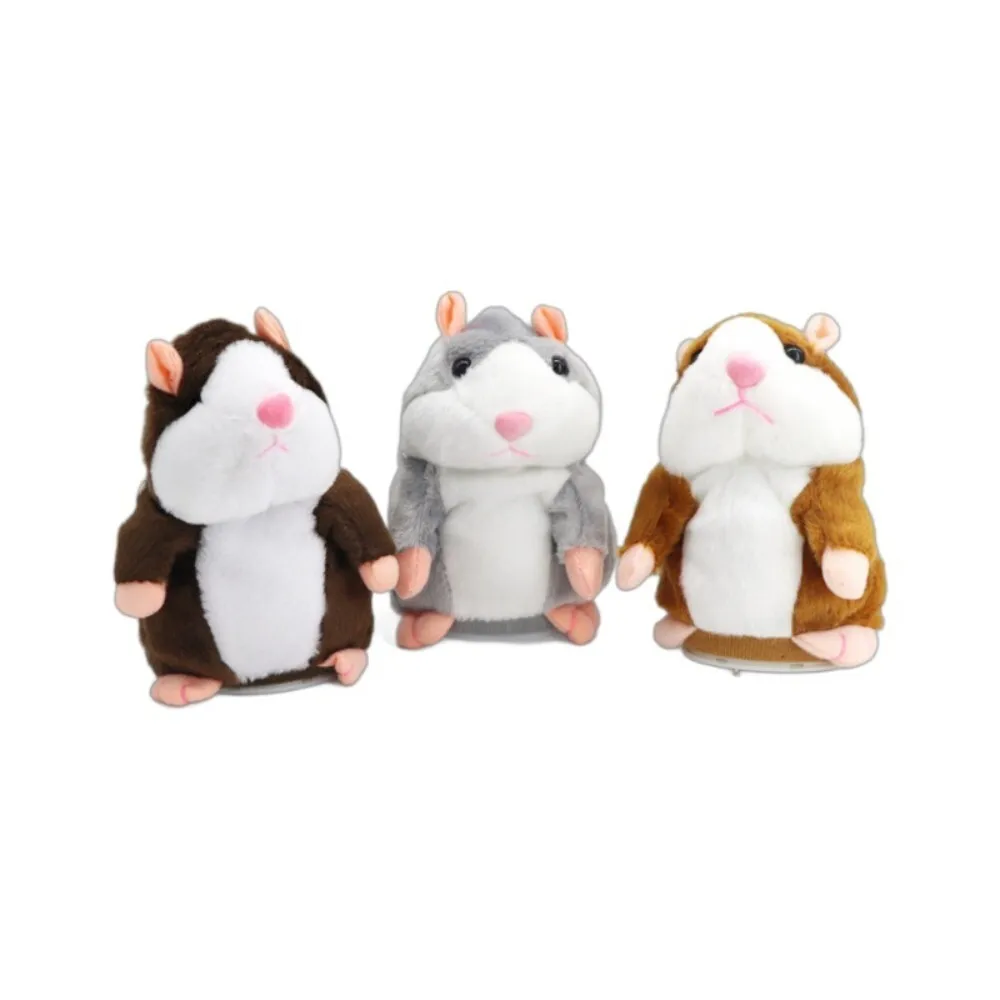 Juguete eléctrico de peluche para hámster parlante con función de grabación, Animal PEQUEÑO suave, regalo para niños, tiempo de juego divertido