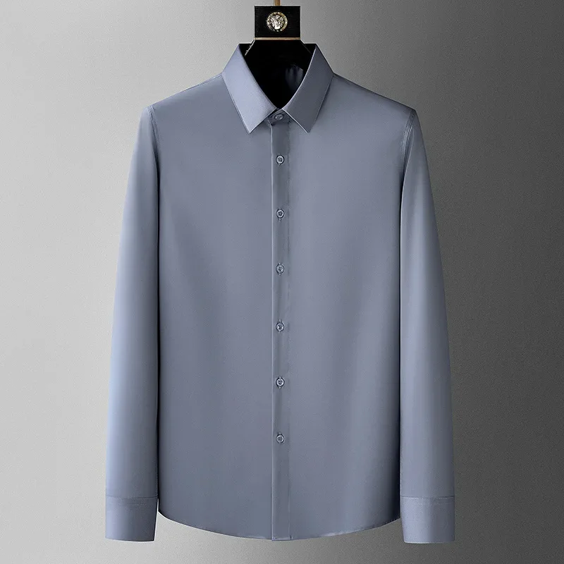 

Z179Gray men's long-sleeved shirt business shirt inch shirt suit tops men's clothing