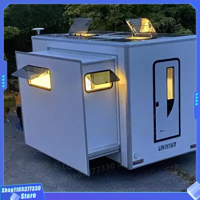 Aluminum Alloy RV Sunroof 960x650mm Clamp on Installation with 12V LED Light Caravan Roof Window Accessories for Motorhome