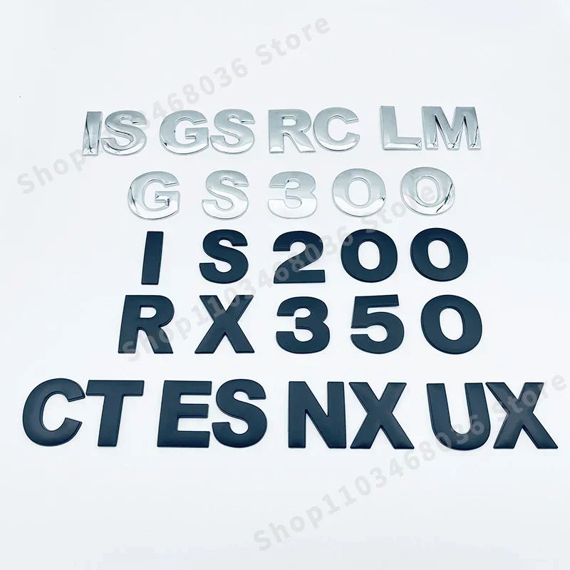 OK Metal Car Front Hood Rear Trunk Emblem Badge Sticker For Lexus CT IS GS ES ES300 GS300 GX460 LX570 NX300 Letter Logo Accessor